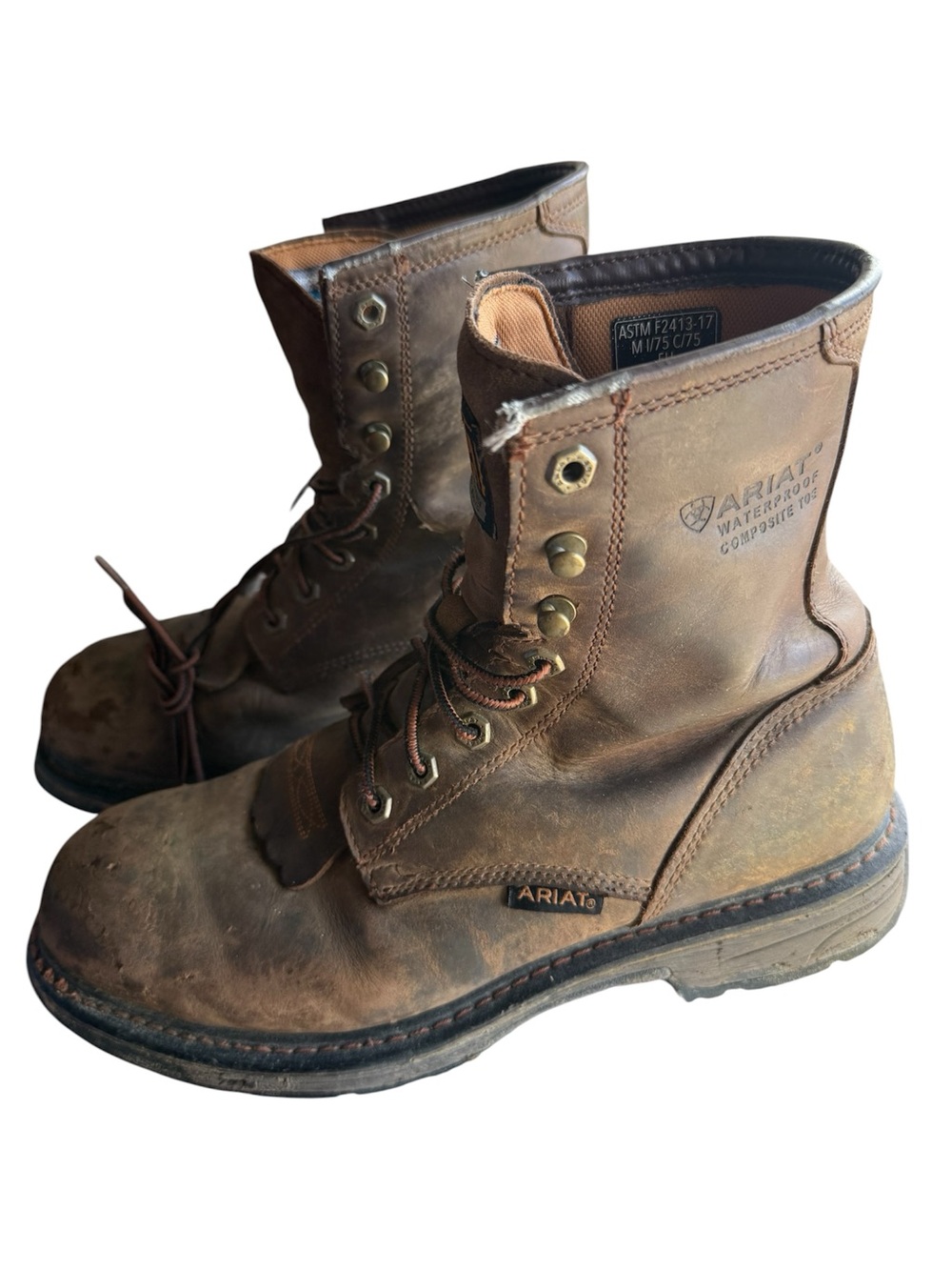Ariat 8" Cascade Work Boot Mens 10.5D Lace Up Brown Non Marking Soles